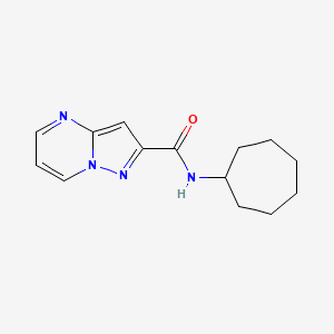 molecular formula C14H18N4O B7532346 N-cycloheptylpyrazolo[1,5-a]pyrimidine-2-carboxamide 