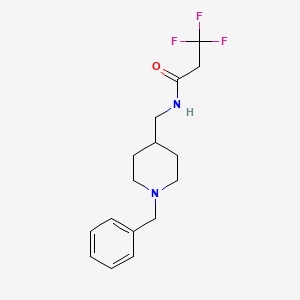 molecular formula C16H21F3N2O B7532743 N-[(1-benzylpiperidin-4-yl)methyl]-3,3,3-trifluoropropanamide 