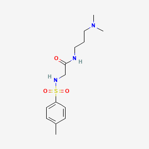 molecular formula C14H23N3O3S B7532771 N-[3-(dimethylamino)propyl]-2-[(4-methylphenyl)sulfonylamino]acetamide 