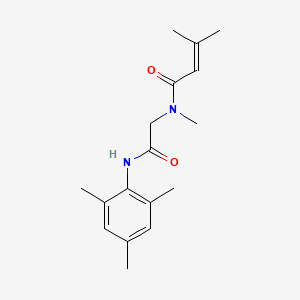 molecular formula C17H24N2O2 B7532927 N,3-dimethyl-N-[2-oxo-2-(2,4,6-trimethylanilino)ethyl]but-2-enamide 