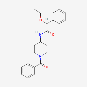 molecular formula C22H26N2O3 B7533042 N-(1-benzoylpiperidin-4-yl)-2-ethoxy-2-phenylacetamide 