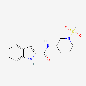 molecular formula C15H19N3O3S B7533158 N-(1-methylsulfonylpiperidin-3-yl)-1H-indole-2-carboxamide 