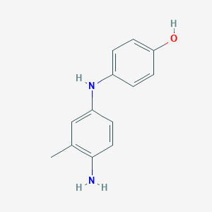 molecular formula C13H14N2O B075332 4-Amino-4'-hydroxy-3-methyldiphenylamine CAS No. 1327-57-7