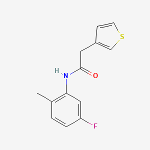 molecular formula C13H12FNOS B7533943 N-(5-FLUORO-2-METHYLPHENYL)-2-(THIOPHEN-3-YL)ACETAMIDE 
