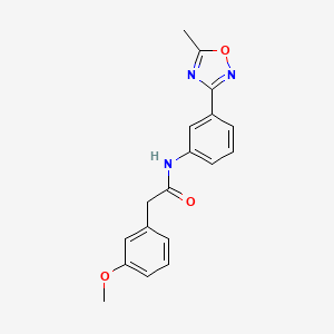 2-(3-methoxyphenyl)-N-[3-(5-methyl-1,2,4-oxadiazol-3-yl)phenyl]acetamide