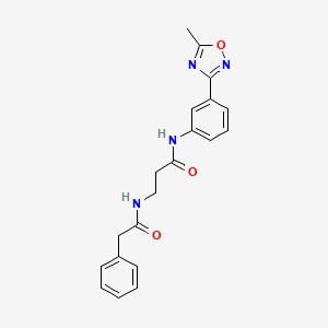N-[3-(5-methyl-1,2,4-oxadiazol-3-yl)phenyl]-3-[(2-phenylacetyl)amino]propanamide