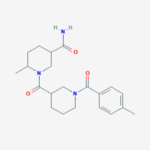 6-Methyl-1-[1-(4-methylbenzoyl)piperidine-3-carbonyl]piperidine-3-carboxamide