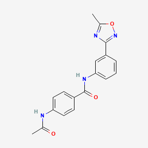 4-(acetylamino)-N-[3-(5-methyl-1,2,4-oxadiazol-3-yl)phenyl]benzamide
