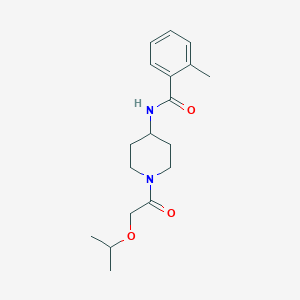 2-methyl-N-[1-(2-propan-2-yloxyacetyl)piperidin-4-yl]benzamide