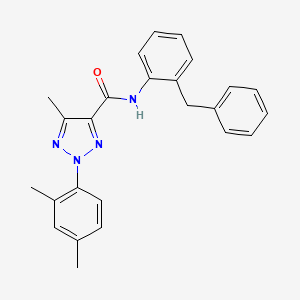 molecular formula C25H24N4O B7534262 N-(2-benzylphenyl)-2-(2,4-dimethylphenyl)-5-methyltriazole-4-carboxamide 