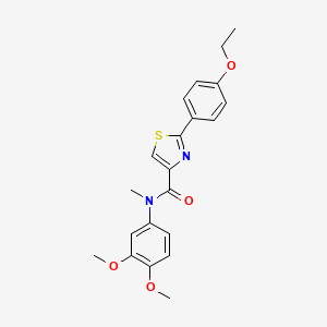 molecular formula C21H22N2O4S B7534274 N-(3,4-dimethoxyphenyl)-2-(4-ethoxyphenyl)-N-methyl-1,3-thiazole-4-carboxamide 