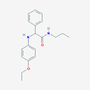 molecular formula C19H24N2O2 B075356 2-((4-Ethoxyphenyl)amino)-2-phenyl-N-propylacetamide CAS No. 1163-54-8