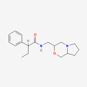 molecular formula C18H26N2O2 B7535765 N-(3,4,6,7,8,8a-hexahydro-1H-pyrrolo[2,1-c][1,4]oxazin-3-ylmethyl)-2-phenylbutanamide 