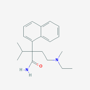 molecular formula C20H28N2O B075366 alpha-Isopropyl-alpha-(ethylmethylaminoethyl)-1-naphthylacetamide CAS No. 1505-90-4