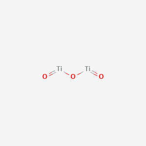 molecular formula Ti2O3<br>O3Ti2 B075369 Titanium(III) oxide CAS No. 1344-54-3