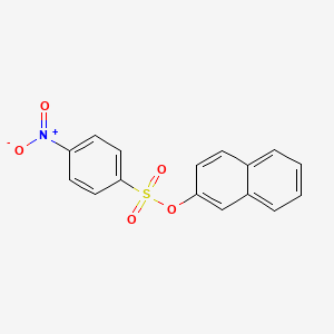 molecular formula C16H11NO5S B7537443 naphthalen-2-yl 4-nitrobenzene-1-sulfonate 