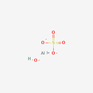 molecular formula Cu4H8O11S B075376 Aluminum hydroxide sulfate (Al(OH)(SO4)) CAS No. 1332-73-6