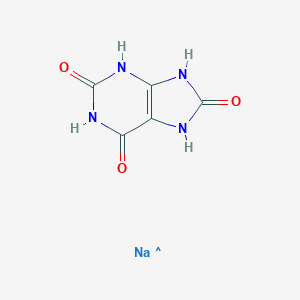 molecular formula C5H4N4NaO3 B075388 1H-Purine-2,6,8(3H)-trione, 7,9-dihydro-, sodium salt CAS No. 1198-77-2