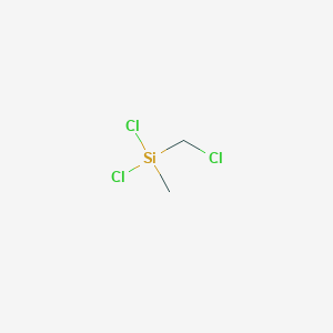 molecular formula C2H5Cl3Si B075390 Dichloro(chloromethyl)methylsilane CAS No. 1558-33-4