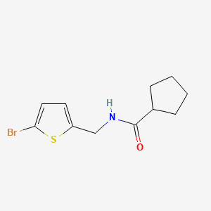 molecular formula C11H14BrNOS B7539783 N-((5-Bromothiophen-2-yl)methyl)cyclopentanecarboxamide 