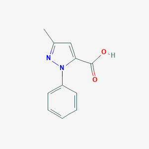 molecular formula C11H10N2O2 B075398 3-甲基-1-苯基-1H-吡唑-5-羧酸 CAS No. 1136-76-1