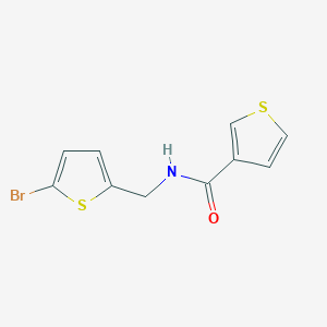 molecular formula C10H8BrNOS2 B7539801 N-((5-Bromothiophen-2-yl)methyl)thiophene-3-carboxamide 