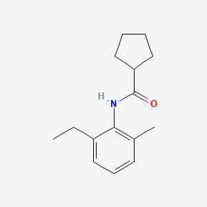 molecular formula C15H21NO B7539917 N-(2-ethyl-6-methylphenyl)cyclopentanecarboxamide 