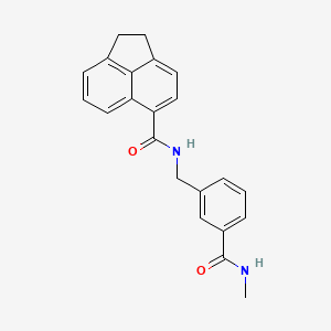 molecular formula C22H20N2O2 B7540296 N-[[3-(methylcarbamoyl)phenyl]methyl]-1,2-dihydroacenaphthylene-5-carboxamide 