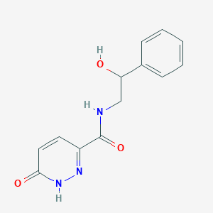 molecular formula C13H13N3O3 B7541432 N-(2-hydroxy-2-phenylethyl)-6-oxo-1H-pyridazine-3-carboxamide 