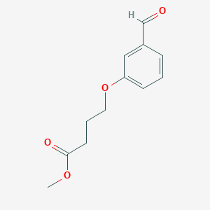 molecular formula C12H14O4 B7541488 methyl4-(3-formylphenoxy)butanoate 