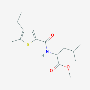 molecular formula C15H23NO3S B7541572 Methyl 2-[(4-ethyl-5-methylthiophene-2-carbonyl)amino]-4-methylpentanoate 