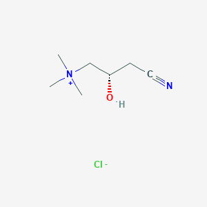 molecular formula C7H15ClN2O B075418 1-Propanaminium, 3-cyano-2-hydroxy-N,N,N-trimethyl-, chloride, (S)- CAS No. 1116-95-6
