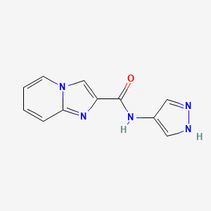 molecular formula C11H9N5O B7541950 N-(1H-pyrazol-4-yl)imidazo[1,2-a]pyridine-2-carboxamide 