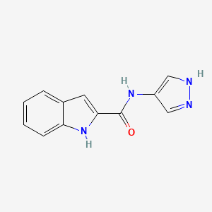 molecular formula C12H10N4O B7541961 N-(1H-pyrazol-4-yl)-1H-indole-2-carboxamide 