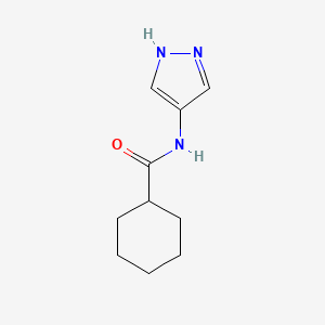 molecular formula C10H15N3O B7542116 N-(1H-pyrazol-4-yl)cyclohexanecarboxamide 