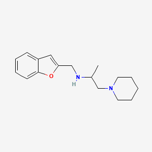 molecular formula C17H24N2O B7542153 N-(1-benzofuran-2-ylmethyl)-1-piperidin-1-ylpropan-2-amine 