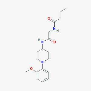 molecular formula C18H27N3O3 B7542390 N-[2-[[1-(2-methoxyphenyl)piperidin-4-yl]amino]-2-oxoethyl]butanamide 