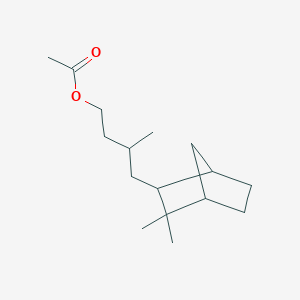 molecular formula C16H28O2 B075424 4-(3,3-Dimethylbicyclo(2.2.1)hept-2-yl)-2-methylbutyl acetate CAS No. 1146-56-1