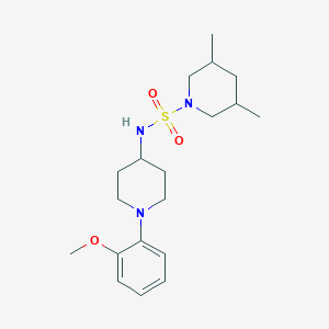 molecular formula C19H31N3O3S B7542569 N-[1-(2-methoxyphenyl)piperidin-4-yl]-3,5-dimethylpiperidine-1-sulfonamide 