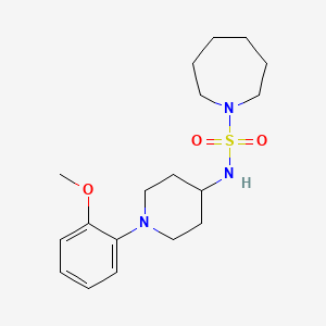 molecular formula C18H29N3O3S B7542584 N-[1-(2-methoxyphenyl)piperidin-4-yl]azepane-1-sulfonamide 