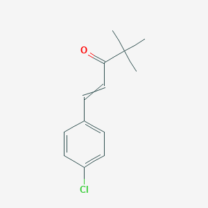 molecular formula C13H15ClO B075427 1-(4-Chlorophenyl)-4,4-dimethylpent-1-en-3-one CAS No. 1577-03-3