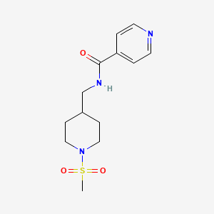 molecular formula C13H19N3O3S B7543275 N-[(1-methylsulfonylpiperidin-4-yl)methyl]pyridine-4-carboxamide 