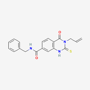 N-benzyl-4-oxo-3-prop-2-enyl-2-sulfanylidene-1H-quinazoline-7-carboxamide