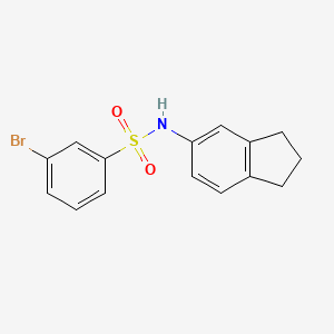 3-bromo-N-(2,3-dihydro-1H-inden-5-yl)benzenesulfonamide