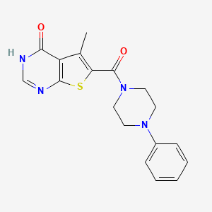 5-methyl-6-(4-phenylpiperazine-1-carbonyl)thieno[2,3-d]pyrimidin-4(3H)-one