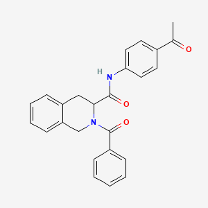 N-(4-acetylphenyl)-2-benzoyl-3,4-dihydro-1H-isoquinoline-3-carboxamide