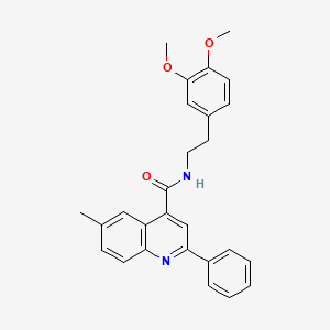 N-[2-(3,4-dimethoxyphenyl)ethyl]-6-methyl-2-phenylquinoline-4-carboxamide