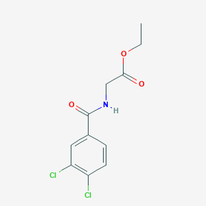 molecular formula C11H11Cl2NO3 B7543613 (3,4-Dichloro-benzoylamino)-acetic acid ethyl ester 