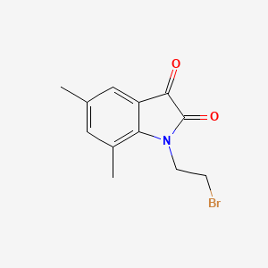 1-(2-bromoethyl)-5,7-dimethyl-1H-indole-2,3-dione