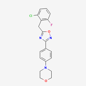 4-{4-[5-(2-Chloro-6-fluorobenzyl)-1,2,4-oxadiazol-3-yl]phenyl}morpholine